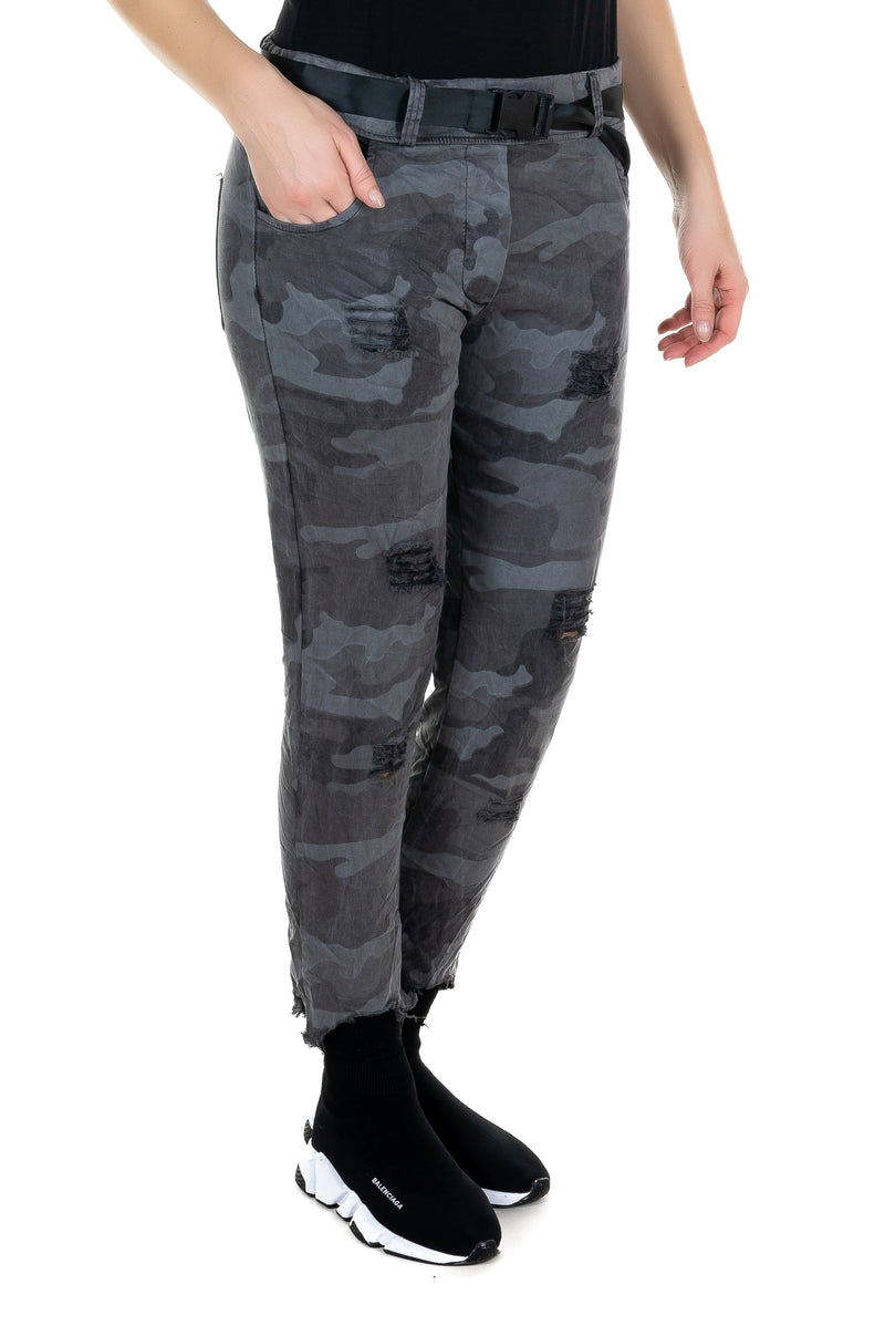 Belted Camouflage Pants